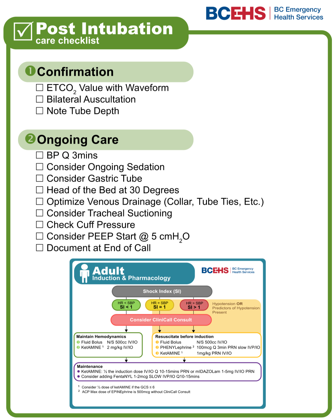 Intubation Skill Sheet